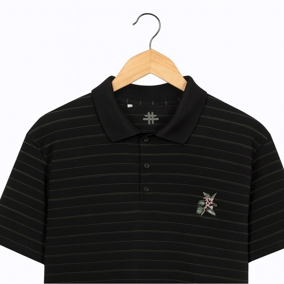 Laurel Valley Golf Club Under Armour Polo Men’s XL Black Green Dri-Fit PGA - Picture 2 of 3